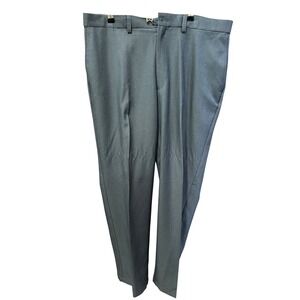 Haggar Mens Gray Dress Pants Flat Front Straight Leg Trousers 40x32 Gray